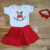 Look Bebê Natal | Eu acredito em papai noel, saia de prega e laço - comprar online