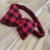 Laço Faixa bebê | xadrez vermelho - comprar online