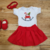 Look Bebê Natal | Eu acredito em papai noel, saia de prega, laço e sapatinho - comprar online