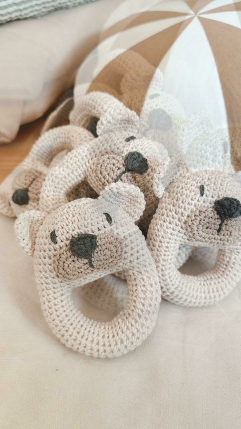 Sonajero oso crochet