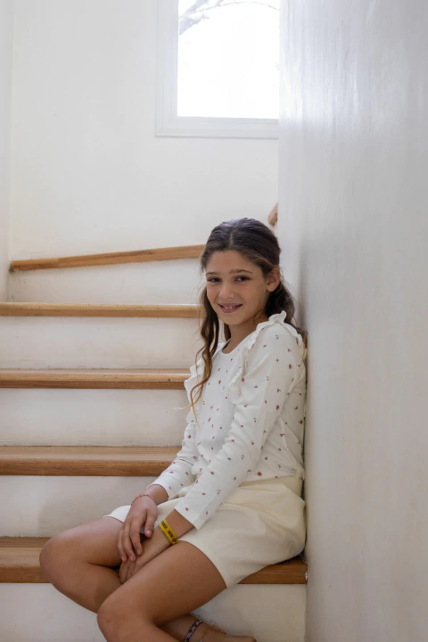 Remera Lupe flor rosa - comprar online