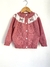 Cardigan peonia bordado