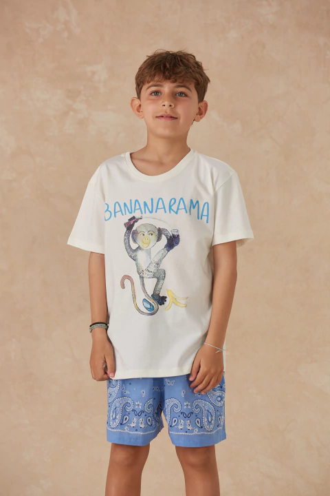 REMERA MONO KIDS por Lu Garabello (OFFWHITE) - comprar online