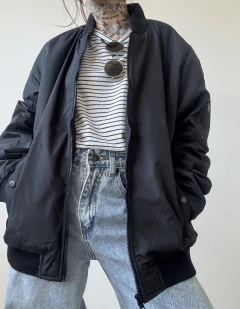 Campera Bomber RAMIRA Negra - tienda online