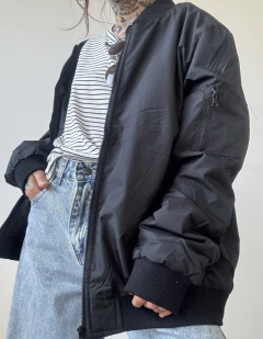 Campera Bomber RAMIRA Negra - comprar online