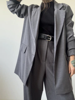 Blazer JULIANA Gris Oscuro - comprar online
