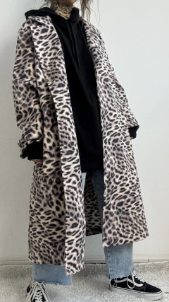 Tapado MORIA Print Crema/Negro/Tostado - comprar online