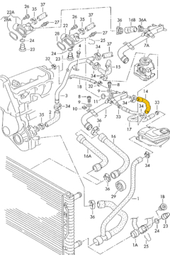 Imagem do Mangueira Refrigeração Radiador Audi A4 A6 Passat 058121058
