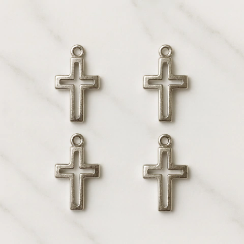 Dije de fundición de metal Cruz calada grande - comprar online