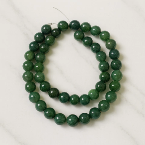 Tira de Ágata Musgo 8 mm – Piedra Natural Pulida para Bijouterie Artesanal y Accesorios Energéticos - comprar online