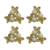 Aplíque Plástico Galho Luxo Dourado - 4 Unidades