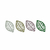 APLIQUE LONITA FOLHA 3,5X2CM - 4 UNIDADES