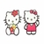 APLIQUE ACRÍLICO CURVADO HELLO KITTY 10CM - 1 UNIDADE