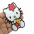 APLIQUE ACRÍLICO CURVADO HELLO KITTY 10CM - 1 UNIDADE na internet