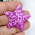 APLIQUE RESINA ESTRELA GLITTER 4CM - 1 UNIDADE - Juliana Bijuterias
