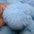 Pompom De Pelucia 8cm Azul Claro (Com Elástico) - 1 unidade