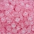 Conta de Letras 6mm Rosa Transparente com Letras Branca - 10 gramas