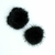 POMPOM PELINHO ACHATADO PRETO 4CM - 2 UNIDADES