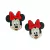 APLIQUE EMBORRACHADO MINNIE LAÇO VERMELHO - 2 UNIDADES