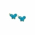 Pingente Metal Borboleta Resina Azul 1,5cm - 2 unidades