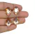Chaton Oval com Base Reta 13x18mm (Salmão) - 5 Unidades - comprar online