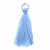 Pingente Mini Tassel 2,5cm Azul Claro - 2 Unidades