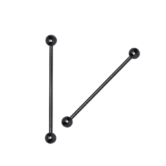 PIERCING - BARRA DE 5CM - COLOR NEGRA