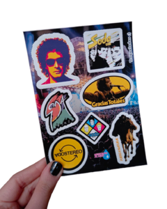 PLANCHA DE STICKER - CERATI/SODA STEREO - RESISTENTE AL AGUA