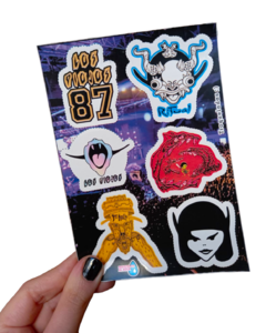 PLANCHA DE STICKER - LOS PIOJOS - RESISTENTE AL AGUA