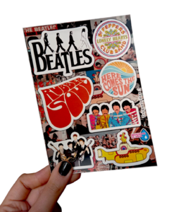 PLANCHA DE STICKER - THE BEATLES - RESISTENTE AL AGUA