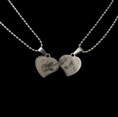COLLAR DE ACERO - DOS CORAZONES - comprar online