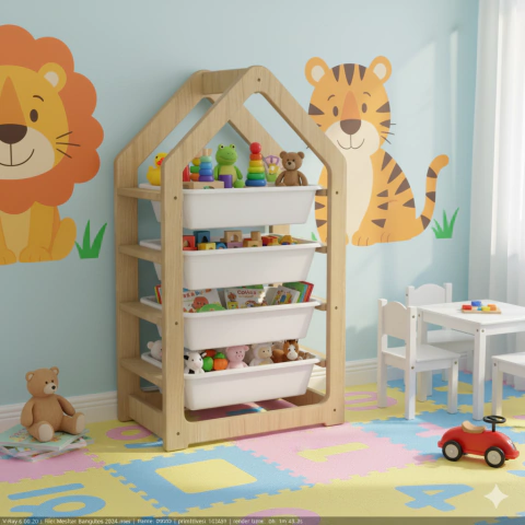 Juguetero Bateas Casita - comprar online