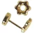 Aros Abridores Bebe Oro 18kts Flor Calada 8mm Ch-177 en internet