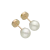 Aros Abridores De Oro 20k Ch Perla Símil 6mm Ch-312