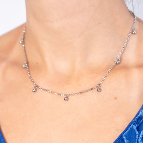 Choker Esferas 4mm em Aço Inox CKR14