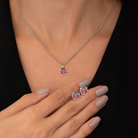 Conjunto Infantil em Aço Joaninha com Resina CJI 26