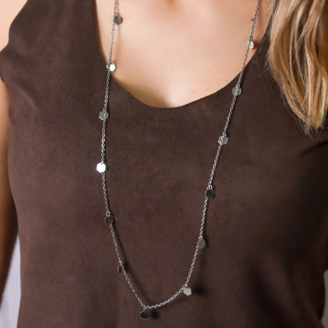 Gargantilha com Pingentes Geométrico em Aço GLL22 - comprar online