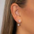 Brinco Grace Kelly Galeria em Aço Inox com Zircônia 6mm ART746