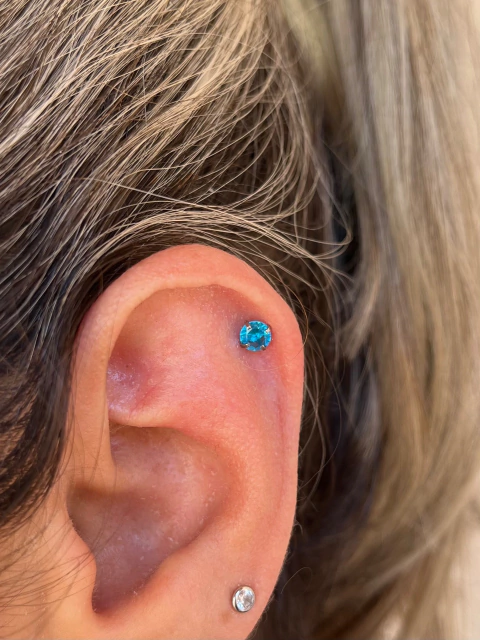 Piercing Helix Zircônia Redonda Colorida P52