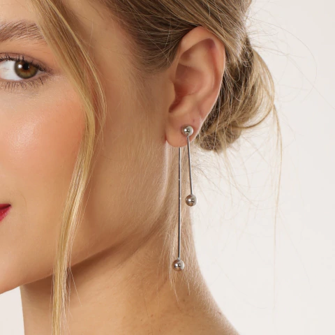 Brinco Reluzente em Aço Inox ART808