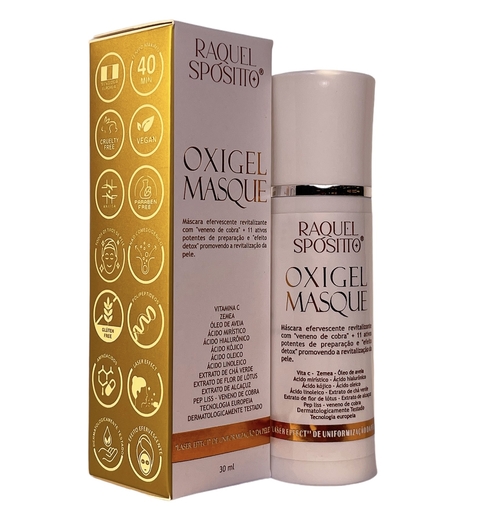 OXIGEL MASQUE MÁSCARA FACIAL EFERVESCENTE CLAREADORA ANTIOXIDANTE