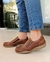 Zapatillas Julia color CHOCOLATE de cuero c/Plantilla Anatómica de LATEX forrada en cuero. Linea 24hs de Comodidad.(029) - comprar online