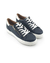 Zapatillas Milena Color Azul Marino de Cuero c/Plantilla Anatómica de LATEX forrada en cuero. Linea 24hs. Comodidad.(876) en internet
