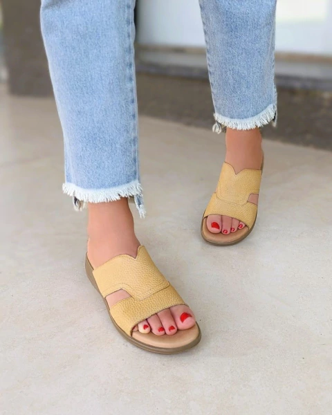 Sandalias Asia Color Camel - Plantilla Anatómica de LATEX forrada en cuero Linea 24hs. Comodidad.(704) - comprar online