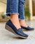 Zapatos Francis, Color Azul marino, estilo Mocasines de cuero con taco de 4 cm.(1401) - comprar online
