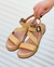 Sandalias FRIDA Color CAMEL - Plantilla Anatómica de LATEX forrada en cuero Linea 24hs. Comodidad.(042)