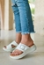 Sandalias Kalu Color Blanco - Plantilla Anatómica de LATEX forrada en cuero Linea 24hs. Comodidad.(852)