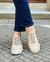 Zapatillas MARGARETH de Cuero c/Plantilla Anatómica de LATEX forrada en cuero. Color Beige. Linea 24hs. Comodidad.(553) - Scarpanno Zapatos