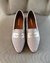 Mocasines Simona color Nude combinado con platino - Scarpanno Zapatos