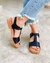 Sandalias Jacky Color Negro - Plantilla Anatómica de LATEX forrada en cuero Linea 24hs. Comodidad.(479)